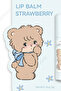 Mikko Licensed Strawberry Flavored Moisturizing Lip Balm with Latte Teddy Bear Character 11 cm - 4