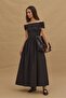 Gathered Skirt Black - 4