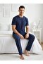 Men's Plaid Pocket Short Sleeve Pajama Set