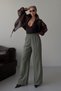 Elastic waist half-lined comfortable trousers 0135