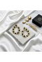 Black and Golden Yellow Color Leaf Patterned Earrings for Women Stylish Daily Use