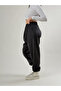Elastic Cuffed Pleated Black Jogger Women's Trousers Coc2081 - 5