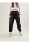 Elastic Cuffed Pleated Black Jogger Women's Trousers Coc2081 - 2