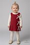 Girl's Ribbed Dress, 100% Cotton, Long Sleeves, Bow Detail, Soft Texture, Autumn-Winter - 2