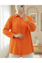 Single Pocket Buttoned Linen Shirt -Orange - 2