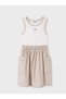 Girl's Skirt Linen Dress 10-16 Years Old Pink - 3