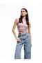 Draped Stand Collar Sleeveless Crop Slim Fit Top - 3
