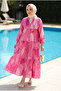 Women's Colorful Patterned Long Modest Summer Dress