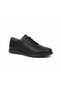 Men's Black Inside and Outside Genuine Leather Casual Shoes Lightweight Orthopedic Sole 5485