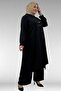 57023 Plus Size Snap on Pants Suit - Black - 5