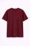 Short Sleeve Boxy Fit T-Shirt Burgundy