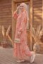 Floral Patterned Bat Sleeve Hijab Dress 1570 - Pink - 3
