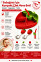 Bpa-Free Vacuum Silicone Food Plate, Silicone Handle, Steel Tip Fork and Spoon (Strawberry Figured) - 5