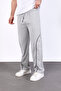 Men's Two-Thread Ribbed Baggy Sweatpants ((Wide Fit))