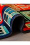 Sdt Multi-Colored Abstract Houses and Wavy Pattern Woven Base Modern Decorative Carpet Sdt46 - 5