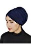 ملابس السباحة والعلوية المتوافقة مع Hijab Back Tie Bone باللون الأزرق الداكن - 6