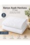 2-Pack Bathroom Foot Towels White 50X70 cm Izli - 4