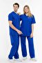 Ultralycra Comfy - Large Size Lycra Doctor Nurse Uniform Set (Unisex), Cobalt Blue