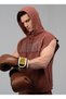 Tm0134 419-Boxing Heritage Oversize Brown Men's Singlet - 4