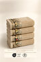 FIORE 4-piece Towel Set 100% Cotton Certified, Floral Print Hand / Face / Kitchen Towel 50x90cm - 2