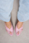Nadina Sugar Pink Satin Fabric Open-Toe Caged Women's Heelled Slippers - 2