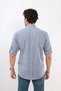 Slim Fit Long Sleeve Court Collar Half Placket Men's Shirt with Gift Box Fs-003687 - Indigo - 5