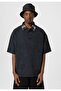 Washable Oversize Polo Collar Detailed T-Shirt - 2