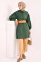 Women's Green (Emerald) Balloon Sleeve Tunic t 66015 - 2