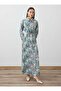 Mint Floral Patterned Hijab Dress with Handle Detail - Mint Floral Patterned - - 2