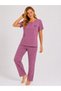 Women's Middle-Aged and Above Short Sleeve Mom Pajamas Set 5540 - 5