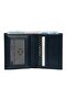 Navy Blue Genuine Leather Men's Wallet - S1Ce00001503-H86 - 3