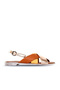Shoes Yellow Multi Leather Women Sandals 01Wn5010