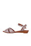 Silver Leather Women's Sandals 01Wn3808 - 3