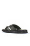 Khaki Printed Leather Men's Flat Slippers 25Mt2232 - 4