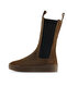 Tan Suede Women's Flat Boots 01Wt3004 - 3