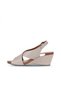 Gray Leather Women's Wedge Heeled Sandals 01Wj1501 - 3