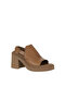 Tan Leather Women's Heeled Sandals 01Wy12700 - 3
