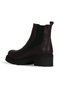 Brown Leather Women's Wedge Heeled Boots 01Wd2300 - 4