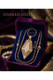 316L Steel Gold Color Zircon Stone Vintage Necklace - 7