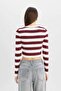 Slim Fit Striped Crew Neck Knitwear Sweater (24 Wn) - 7