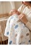 Blue Cloud Pattern Muslin Cloth Cover 120x120 cm + 4 Mouth Wipes