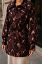 Women's Brown Floral Patterned Jacket - 2