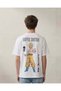 Senior Boys White Dragon Ball Z Placement Print Oversize T-Shirt - 3