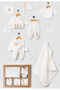 Transitional Flower Embroidered Newborn Baby Girl Muslin 10-Piece Hospital Discharge Set/Birth Gift - 2