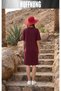 Women's Short Sleeve Crew Neck T-Shirt Dress Nightgown - 2