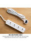 4-Way Power Extension Strip, Universal Socket Design, 3-Meter Cable - 2
