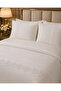 Ribbed Dowry Flowers Cream Double Duvet Cover Set - 2