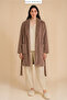 Wellsoft Polar Shawl Collar Women's Dressing Gown |   Soft |   Belted - Knee Length - Bathrobe |   Mocha