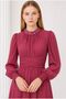 Silvery Tulle Fabric with Tie at the Waist - Girls' Women's Tunic Dress with Belt - 4