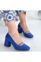 Women's High Heeled Shoes Blue Skin Classic Stylish Tino - 4